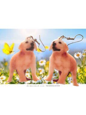 Golden Retriever Earrings Dangle Hooks Animal Rescue Dogs New Puppy Pet Adoption